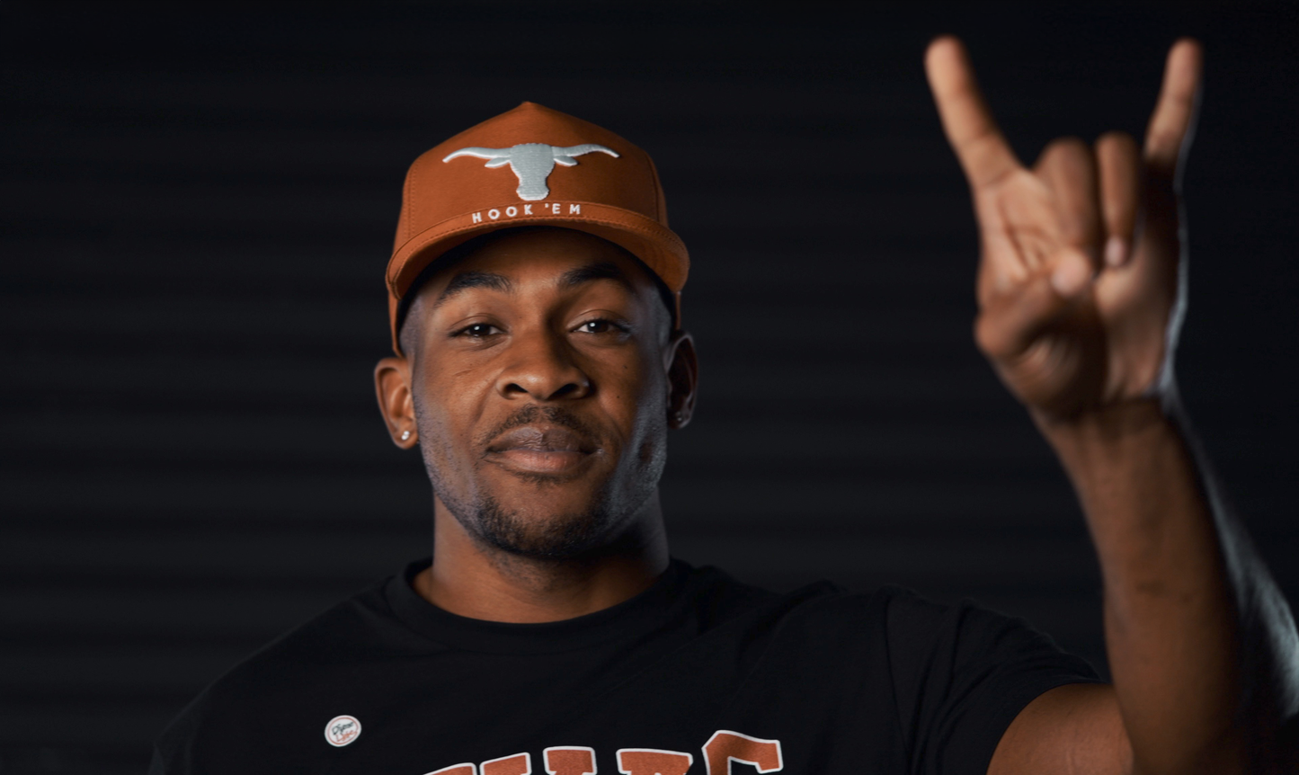 Texas Hook 'Em, Burnt Orange - Bill Hat